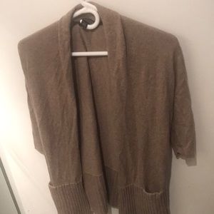 Banana Republic Luxury Cashmere Blend Tan Shall/sweater Size Medium Petite